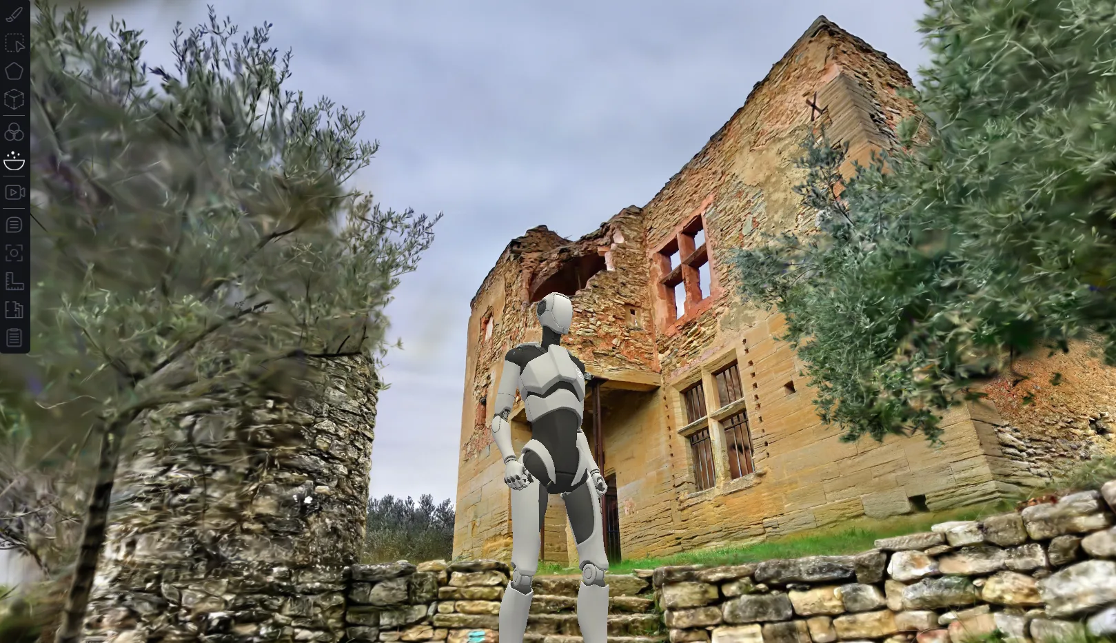 Captation Empreinte — ruine patrimoniale en 3DGS